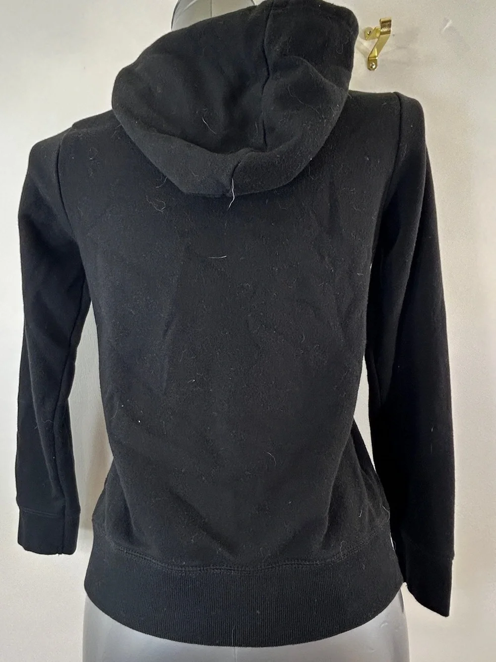 GAP Black Hoodie with Metallic Pink Logo